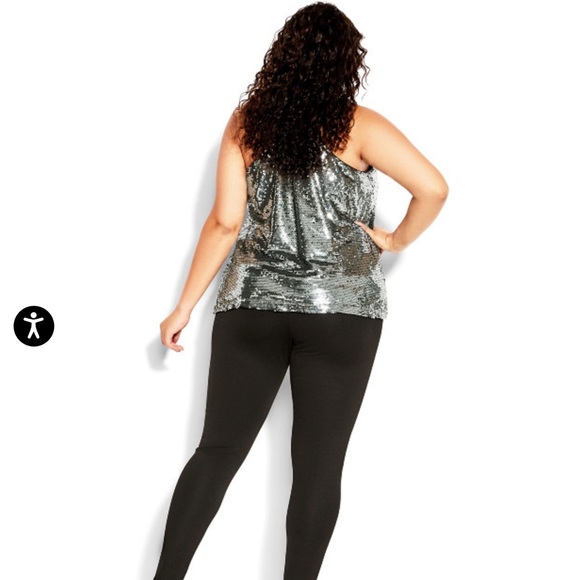 NWT City Chic Glimmer Halter Top - Picture 3 of 5